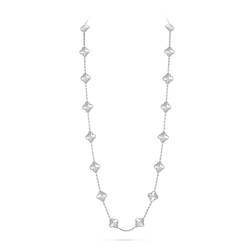 FLORAL CLOVER NECKLACE 20 MOTIFS - SILVER