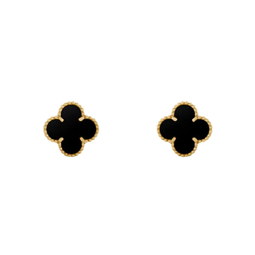 FORTUNE CLOVER EARRINGS | BLACK