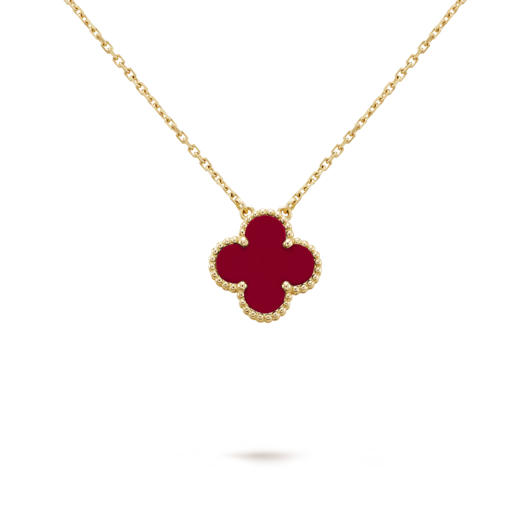 FORTUNE CLOVER NECKLACE | RED/GOLD