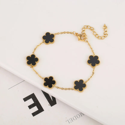 FORTUNATO CLOVER BRACELET | BLACK